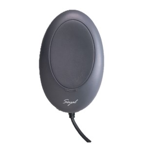 Electronic device with loudspeaker and electrical cable.