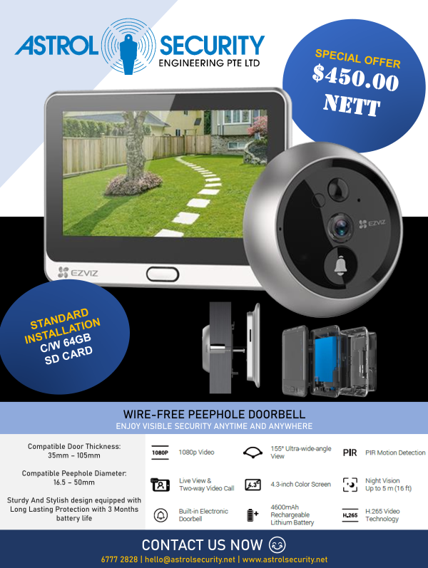 Wire-free Peephole Doorbell and CCTV Camera Promotion