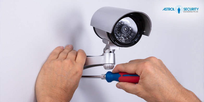 Camera installation for office's digital access system.